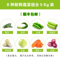 蔬菜套菜C（6种6斤 蒜苔洋葱胡萝卜黄瓜尖椒西葫芦娃娃菜甘蓝） 箱 10斤/箱